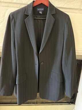 Ann Taylor Navy Pinstripe Blazer